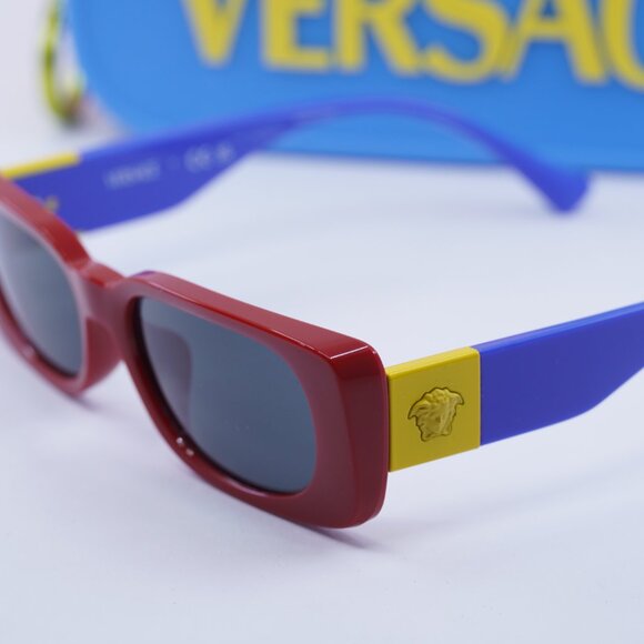 Versace Kids VK4003U 506587 Rectangle Sunglasses - Red/Blue/Dark Grey - Picture 6 of 9